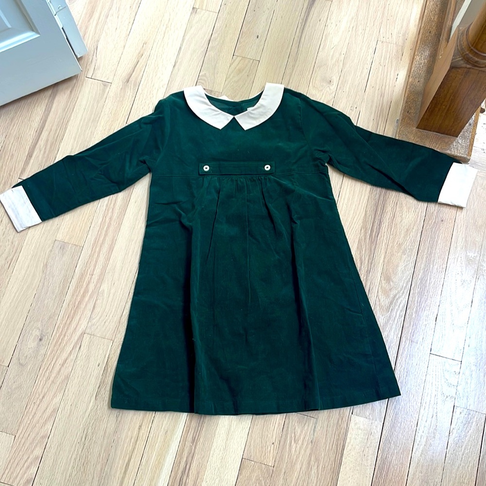 Forest Green corduroy dress size 6, Olive Juice